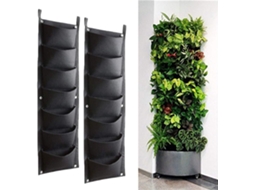 Vaso Vertical Suspenso Para Parede, Saco De Cultivo De Plantas De Feltro Degradável Reutilizável Para Montagem Em Parede Com Drenagem Ambiental Para D