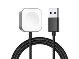 Carregador Magnético Sem Fio De Carga Rápida Com Interface Usb Para Apple Watch Se 1 Preto