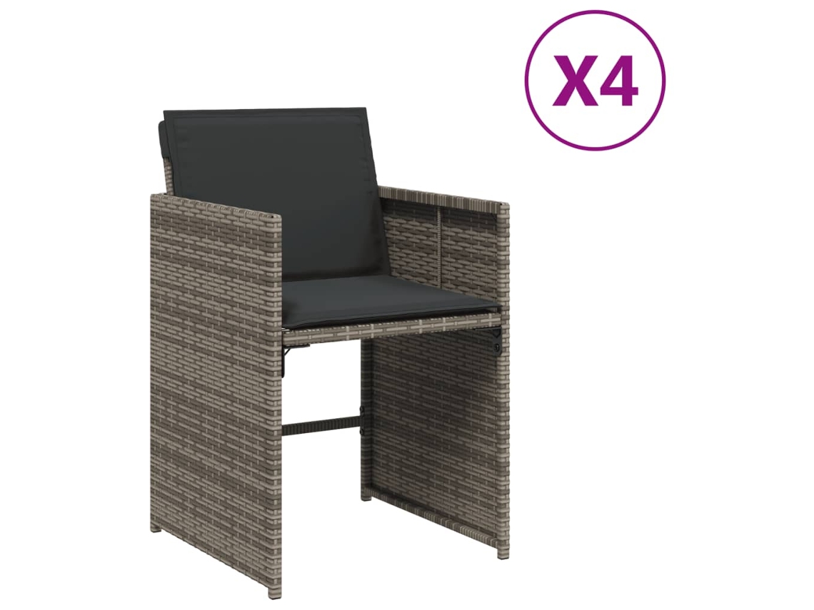 Garden Chair, Garden Chairs Vidaxl Cinzeto Rattan / Vime (n/a)