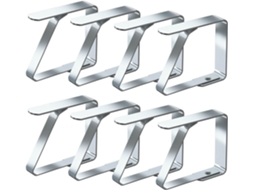 Pacote Com 20 Prendedores De Toalha De Mesa Antiderrapantes De Aço Inoxidável Aquaforge (4 Cm X 20 Peças)