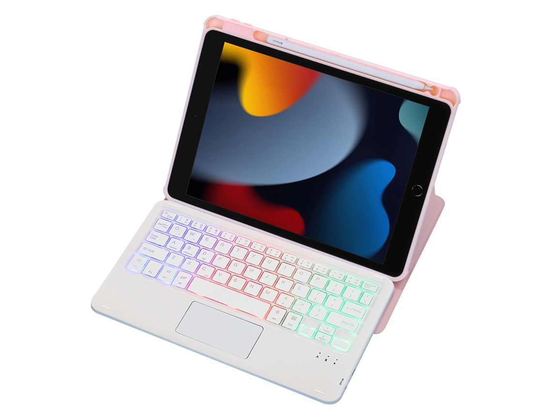 Capa de Teclado Bluetooth para iPad Pro 10.5 2017 XIAOMOYU em Acrílico com Ecrã Sensível ao Toque e Retroiluminação Tricolor
