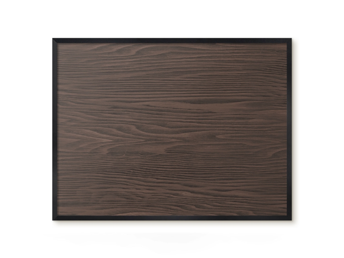 Quadro magnético de parede em madeira com padrão espinha de peixe para quarto (80x60 cm)