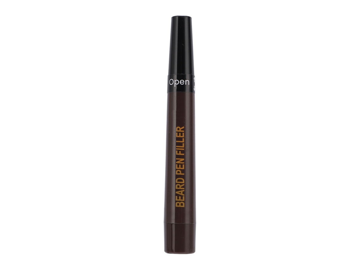 Caneta De Bigode 1,5ml Sustentável, Preenchedora E Para Estilização Masculina Em Marrom Escuro Vante