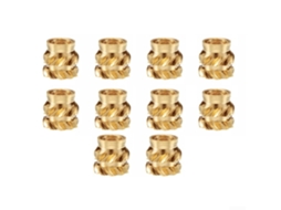 10 Insertos Roscados De Latão Para Parafusos Termofixáveis M2 A M6
