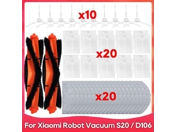 Kit De Acessórios Para Aspirador Robô S20 / D106: Peças De Reposição, Escova Rotativa, Escova Lateral, Filtro, Panos De Limpeza._ptg