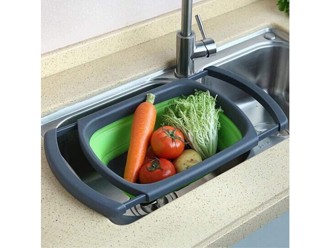 Escorredor Dobrável De 3, 8 Litros Com Alças Extensíveis, Economiza Espaço, Drenagem Rápida Para O Trabalho Na Cozinha