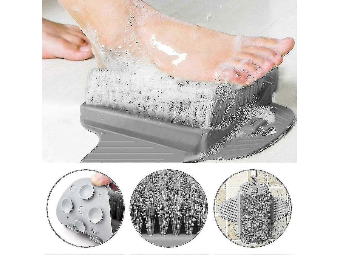 Escova De Pés Massageador Chuveiro Com Copos Recuperação E Acupre Do Pé Macio