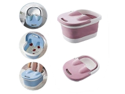 Banheira De Pés Dobrável 25-26, Acessório Para Banho Pés, Bacia Com Massageador Pés.