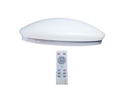 Lâmpada de Teto Led com controle remoto ajustável brilho e temperatura 30w 330mm | S/MARCA