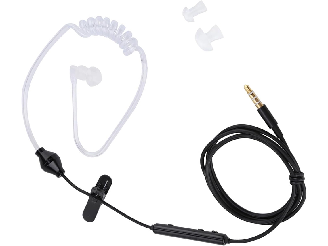 Fones De Ouvido Intra-auriculares Duráveis, Com Tubo Ar E Microfone