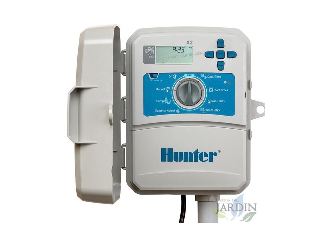 Programador de riego HUNTER X2, 4 zonas exterior HUNTER