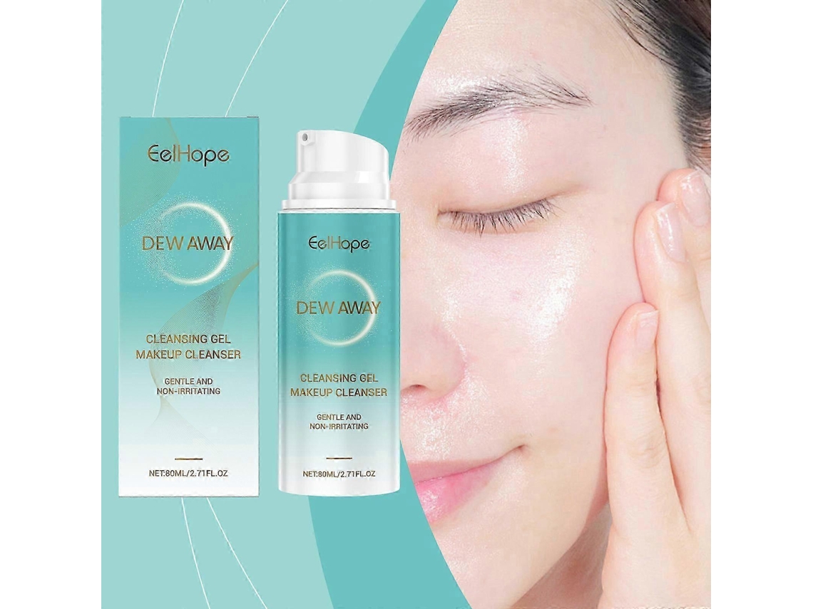 Dew Away Gel Demaquilante, Um Produto 3 Em 1 Que Remove Rímel À Prova D'água, Hidrata E Limpa Profundamente, Natural E Suave Para Peles Sensíveis.