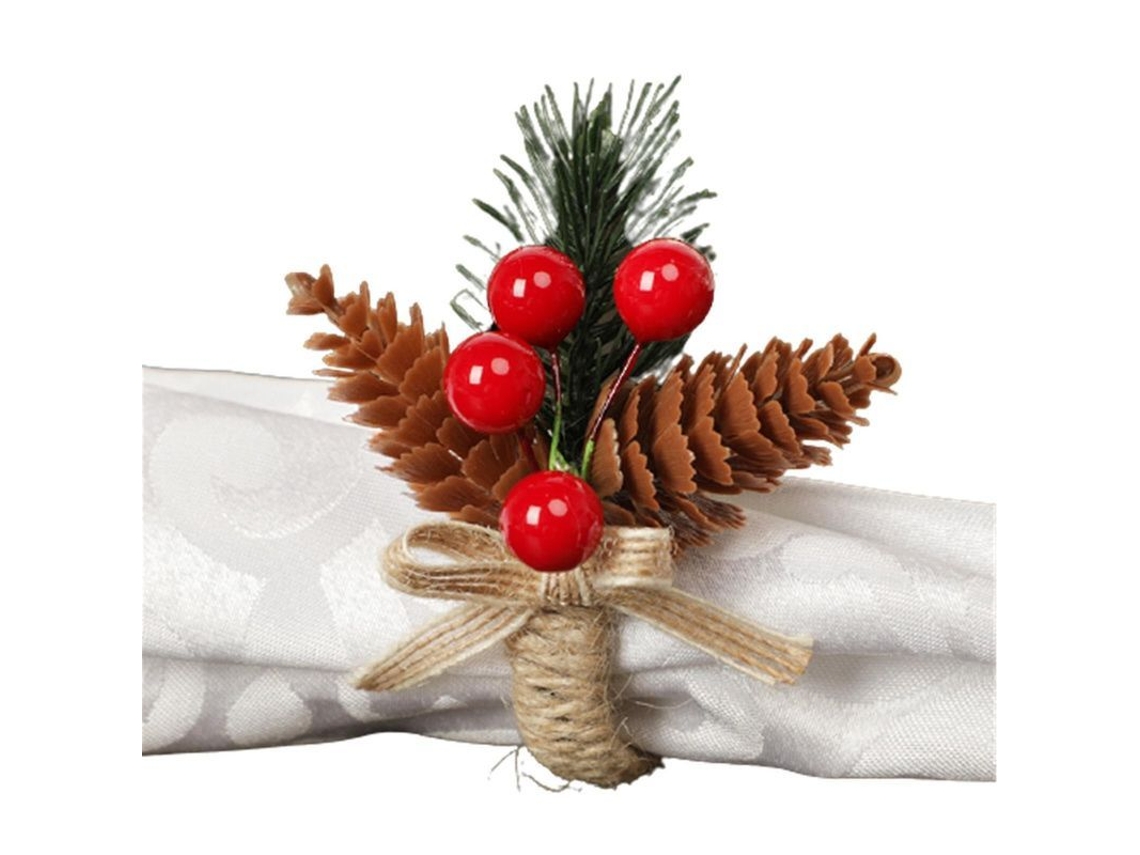 Anéis Para Guardanapos Natalinos Decorativos De Plástico Reutilizáveis Para Mesa De Refeição, Festa, Hotel E Restaurante