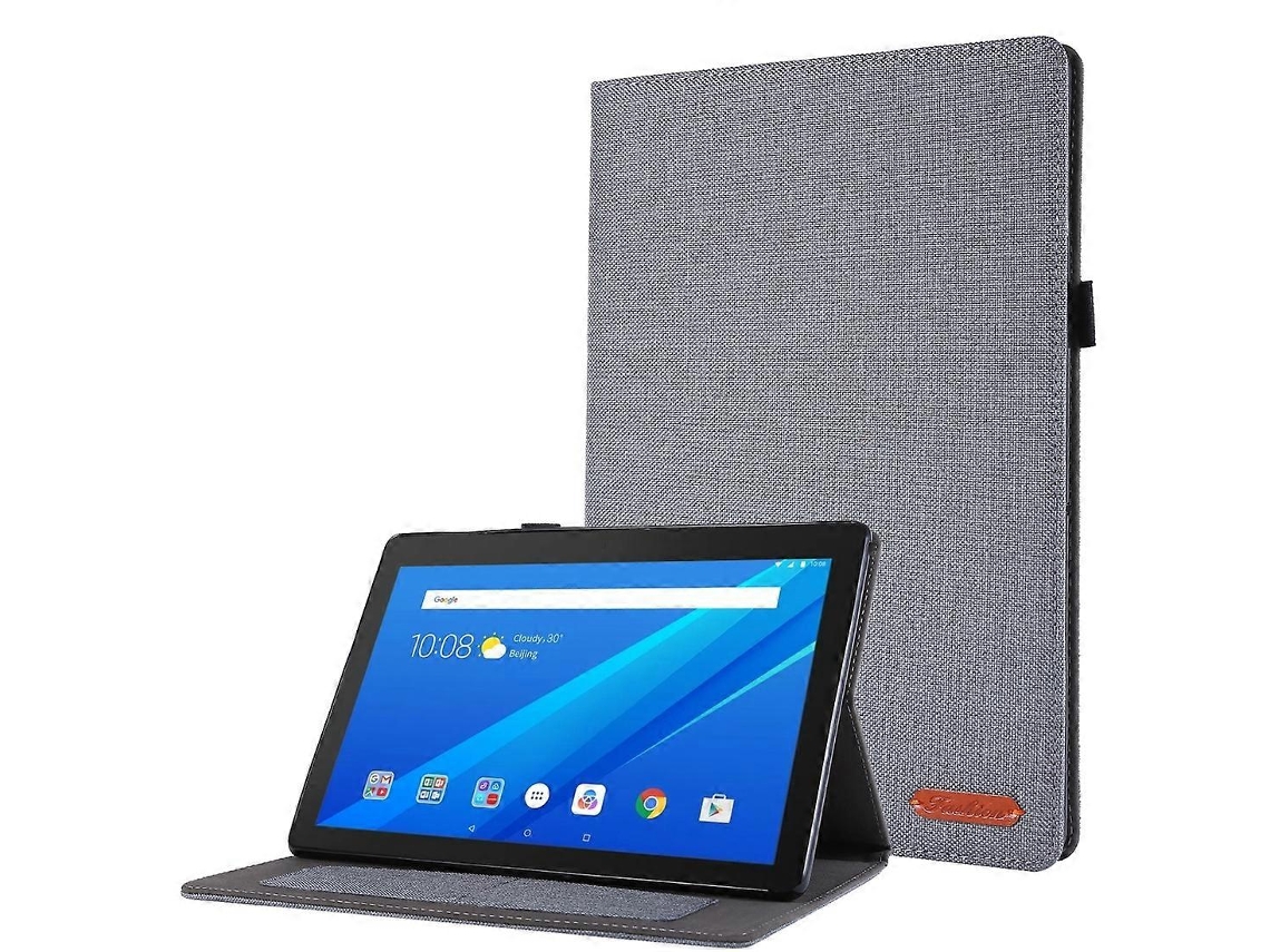Capa Protetora Plana Em Tpu Estilo Tecido Para Lenovo Tab M10 10.1