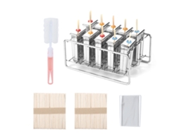 Eyf 10pcs Moldes de Picolé de Aço Inoxidável 304 com Cabeça Redonda e Base de Suporte
