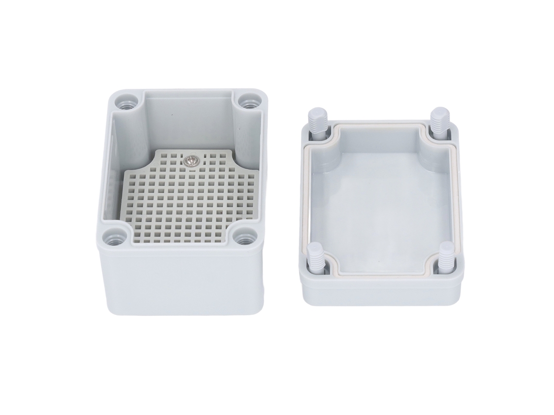 Caixa De Emenda Com Placa Abs Ip67 Diy Cinza