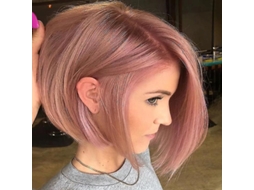 2026 peluca de Festa para Mulher Cabelo Cacheado Curto Estilo Bob de Moda Cor Rosa Material Fibra de Alta Temperatura