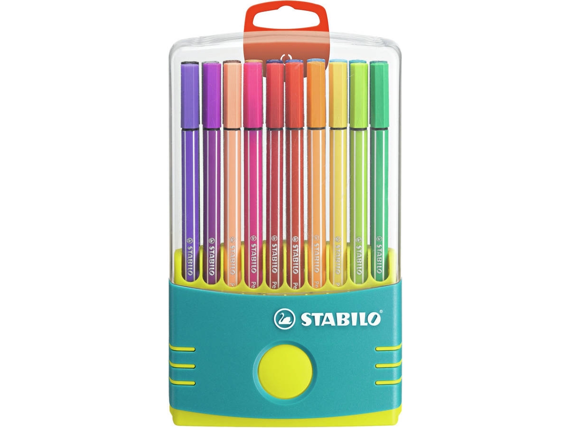 Canetas de Feltro STABILO ColorParade Pen 68 Médio (20 Cores)