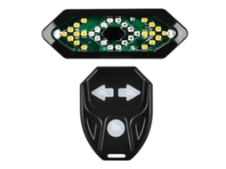 5 Modos de Luz Traseira Da Bicicleta Luz Traseira Da Bicicleta Inteligente com Sinal Volta Chifre Elétrico Controle Remoto Eua 5 Modos-Wghy5969