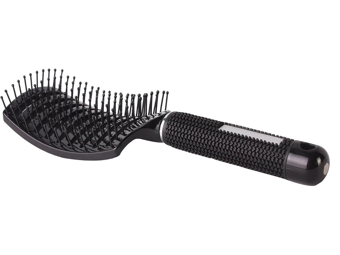 Escova De Cabelo Curva Ventilada Desembaraçadora Para Massagear Cabelos Grossos Secagem Com Secador
