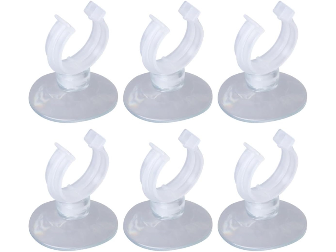 Kichouse Kit de 5 Braçadeiras Transparentes de Acrílico para Aquário com Forte Força de Adsorção para Fixar com CHABERLU