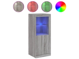 Aparador com luzes LED 41x37x100 cm Cinzento Sonoma MAISON EXCLUSIVE