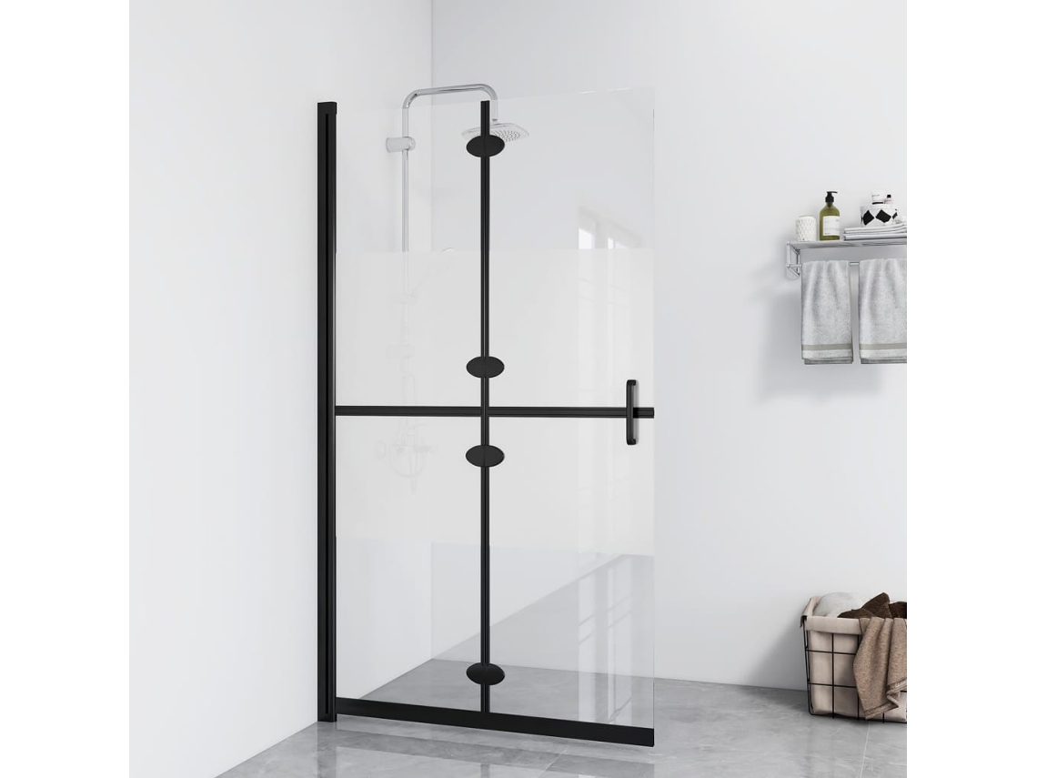 Vidaxl Divisória Chuveiro Dobrável 120x190 Cm Meio Vidro Fosco Esg