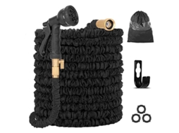 Mangueira De Jardim Extensível Até 30 M Com Pistola De Pulverização De 8 Funções, Expansível Aquaforge