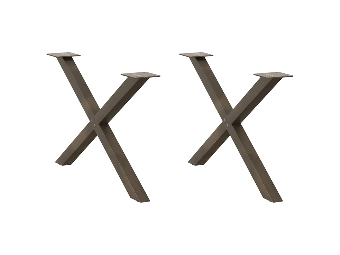 Coffee Table Leg, Coffee Table Legs Vidaxl Marrom Aço (70 X (42-43) Cm (40 Mm))