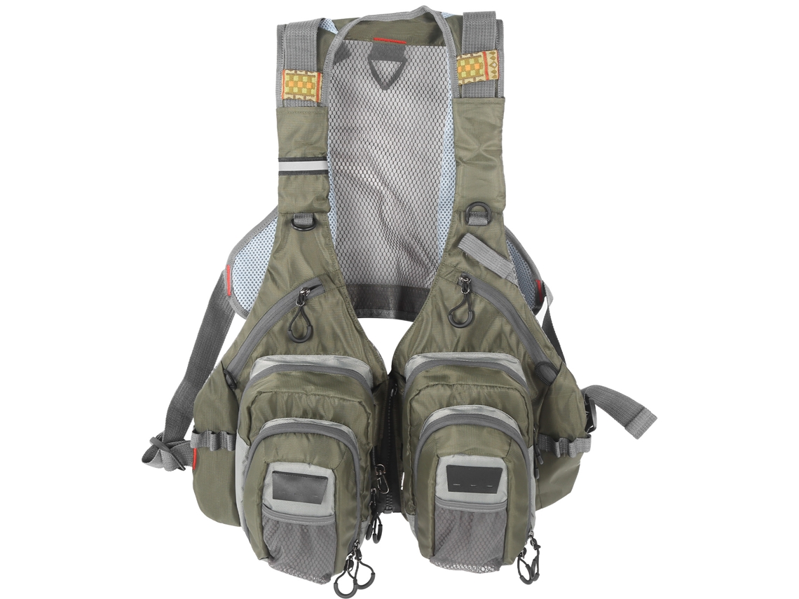 Coleteira de Pesca Ajustável com Bolsos Zipper