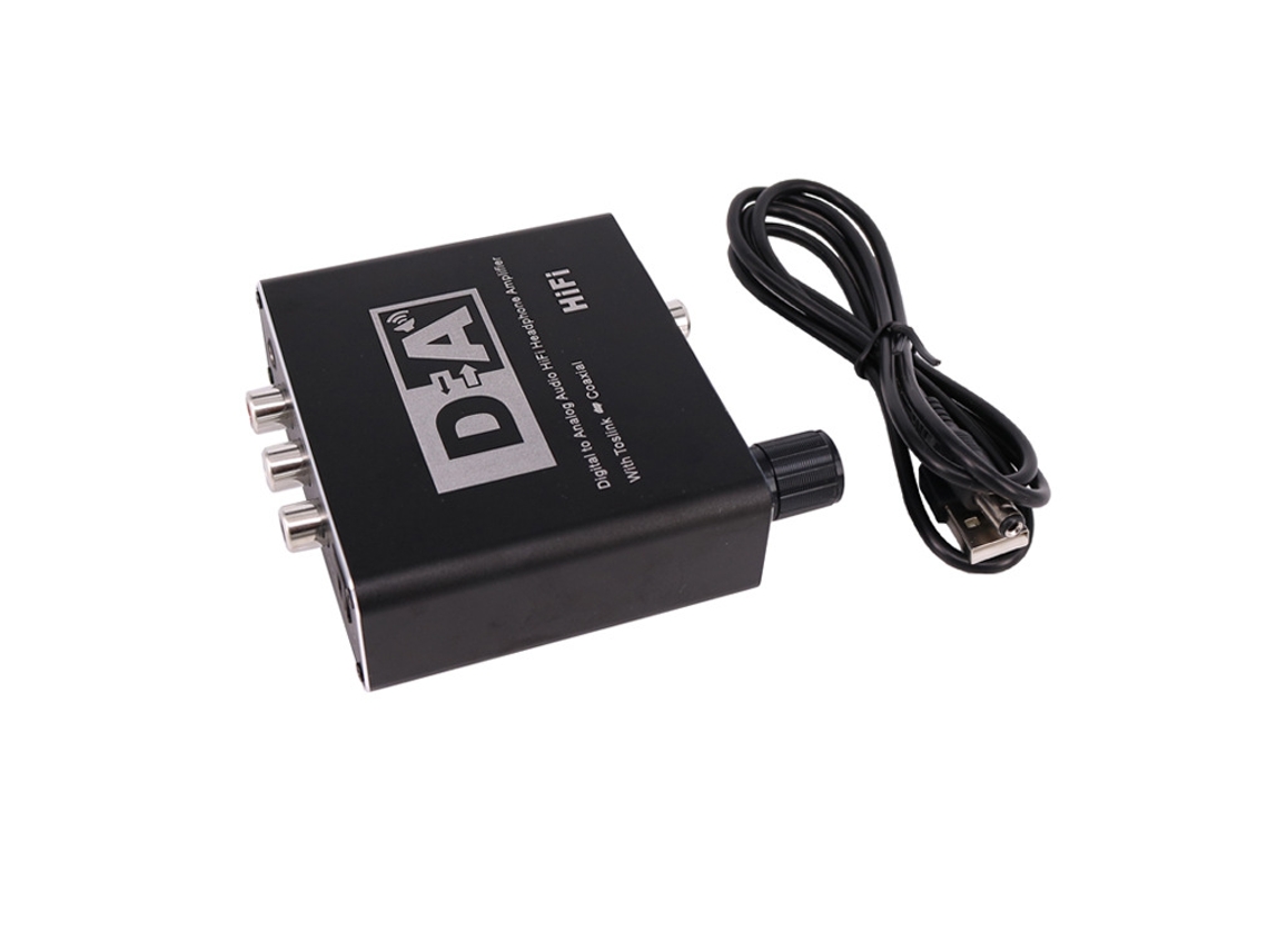 Conversor Digital-analógico Com Descodificador De Áudio Coaxial Para 5.1 Canais Tomada Para Auscultadores De 3,5 Mm Com Controlo