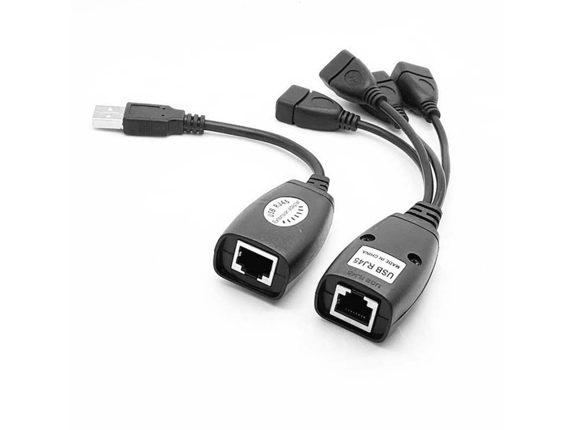 Cabo Usb Cat6 De 4 Portas, Adaptador Para Ethernet Que Estende Sinais