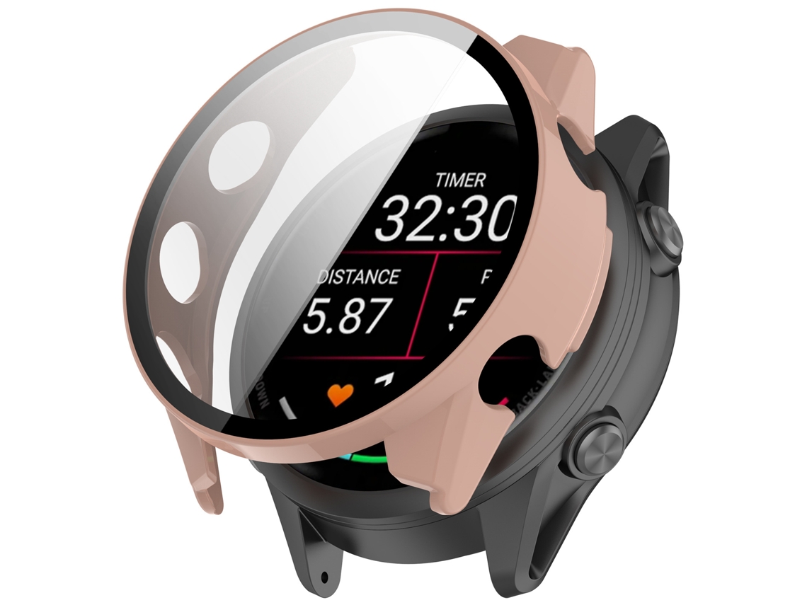 Capa para Garmin Forerunner 970 Película Temperada Rosa GERTIZ