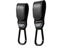 Bolsa Organizadora de Fraldas para Carrinho de Bebê, 2 Peças, Couro Pu, Preto AQUAFORGE