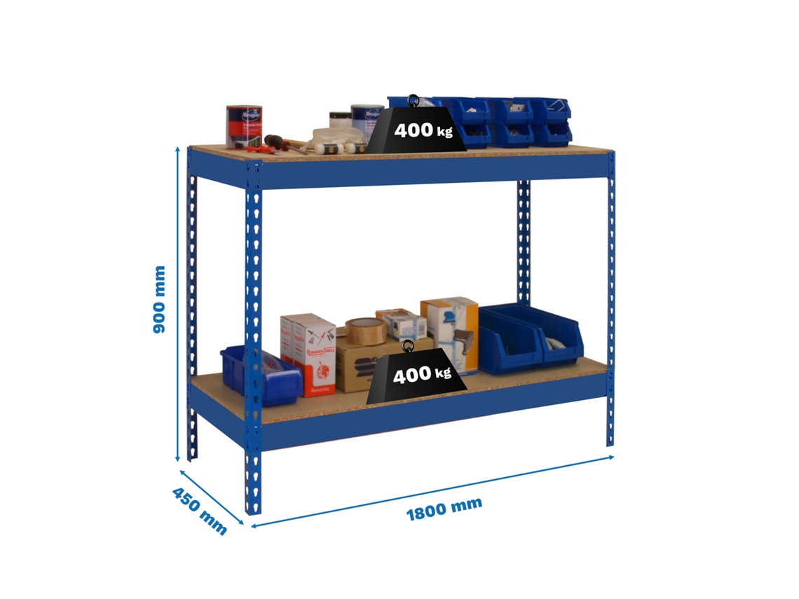 Mesa De Trabalho Metálica E Montagem Sem Parafusos Simonwork Basic 2 901845-2 Antracite/madeira