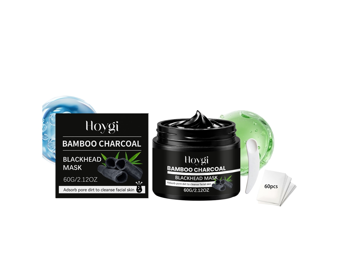 Máscara de Bambu com Carvão LAXISCREED e Nariz Removível para Cuidados Faciais