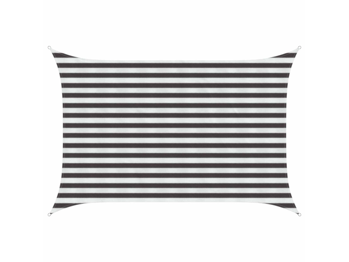 Vidaxl Vela De Sombra 2 X 2,5 M Hdpe Retangular Antracite E Branco