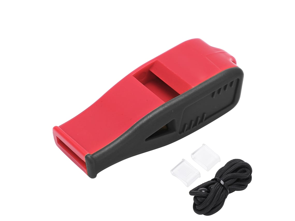 Pito profesional de árbitro ABS, rojo y negro S/MARCA