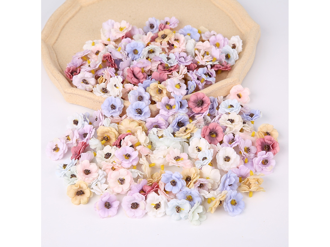 Pacote com 50 Flores Artificiais, Pétalas de 3 Camadas, Flores Falsas Feitas À Mão, Zqkla AQUAFORGE