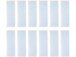 Wooneky Placas De Amostra Fita Adesiva Washi Azul Plástico, 50 Peças