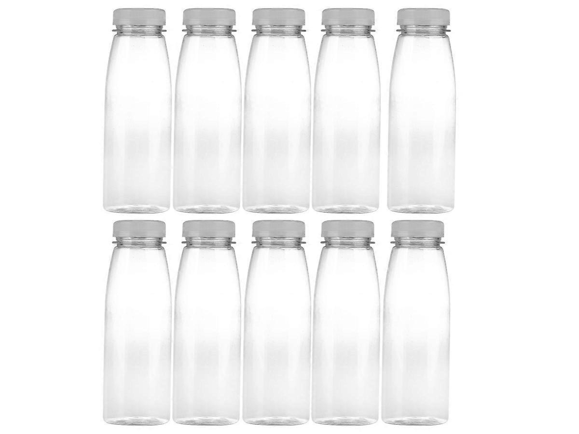 Lurelia Jarro De Água 10 Peças 330ml Em Pet Tampa De Cor Aleatória, Com Tampa, Transparente