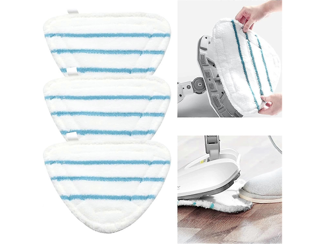 Capas De Pano Microfibra Para Mop A Vapor, Triangulares, Laváveis, 3 Unidades