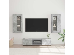 Vidaxl Conjunto De Móvel De Tv Florin 3 Unid. Cinzento