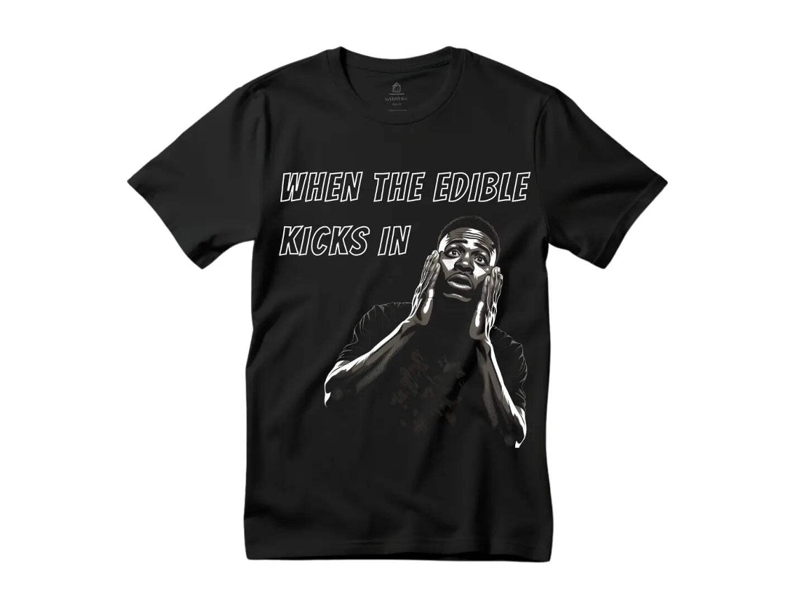 T-shirt Rockinstone When The Edible Kicks In' Humorous  (3xl)