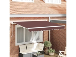 Vidaxl Tecido De Substituição Para Toldo Castanho 235 X 195 Cm
