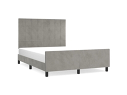 Bed Frame With Headboard, Bed Frames With Headboards Vidaxl Cinzeto Veludo (140 X 200 Cm)