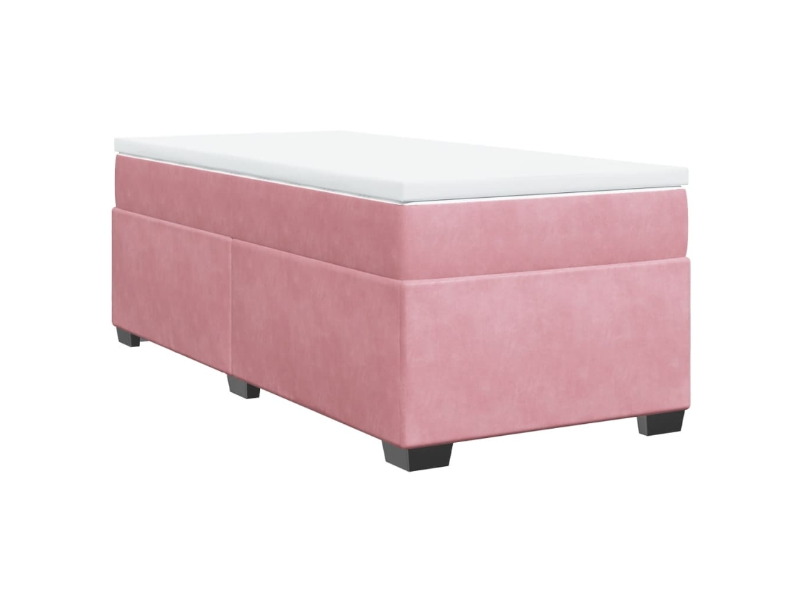 Cama com Molas/colchão 80x200 Cm Veludo Rosa MAISON EXCLUSIVE