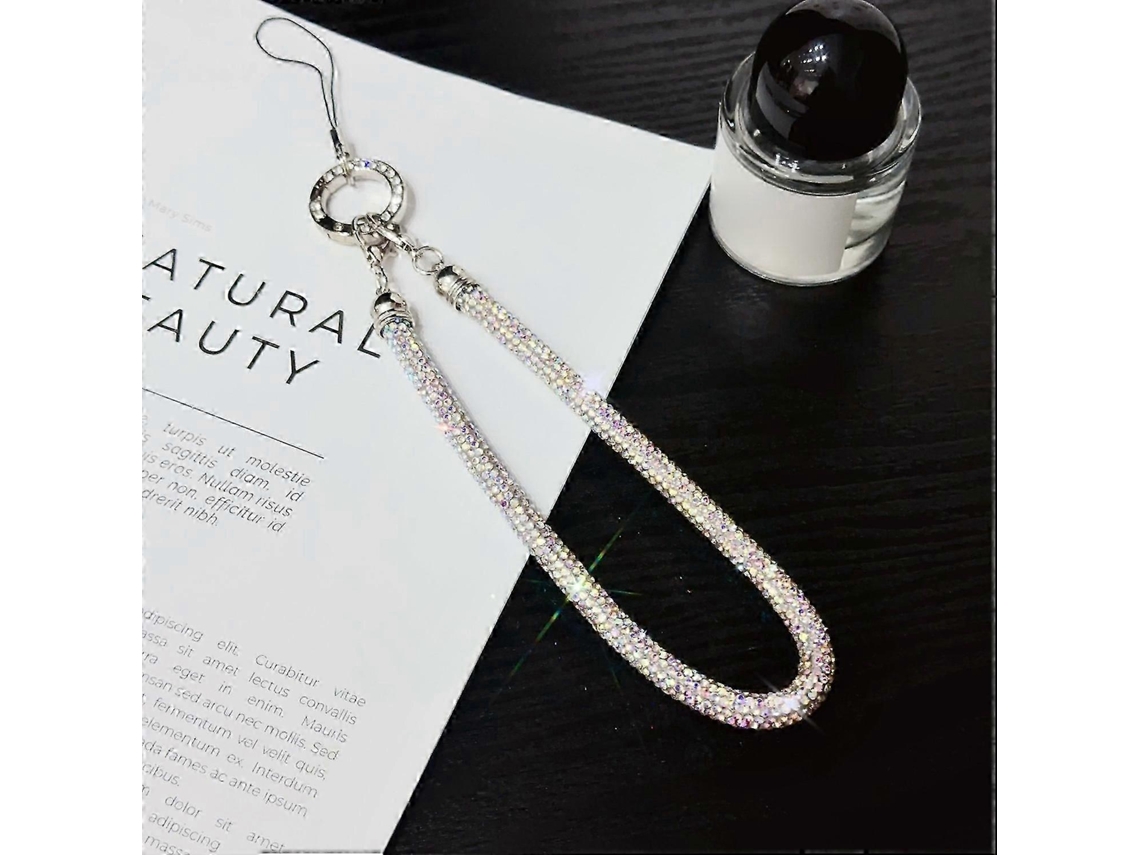 Pulseira Para Celular Com Decoração Brilhante De Strass, Alça De Mão, Comprimento: 25 Cm, Multicolorida.