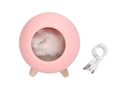 Luz Noturna de Gato Fofa com Toque Regulável Usb | S/MARCA