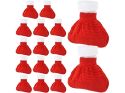 Conjunto De 16 Protetores Pés Cadeira Antiderrapantes Vermelhos, Capas Decorativas De Natal Para Pés Mesa E Cadeira